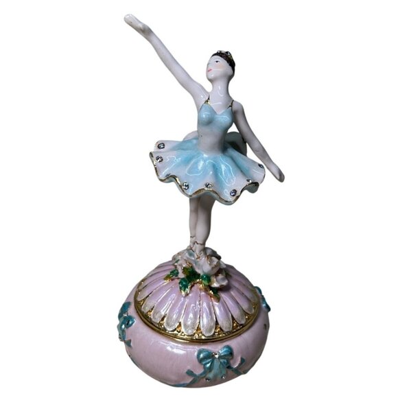 Kingspoint Design Ballerina Enameled Trinket Box - Picture 1 of 7